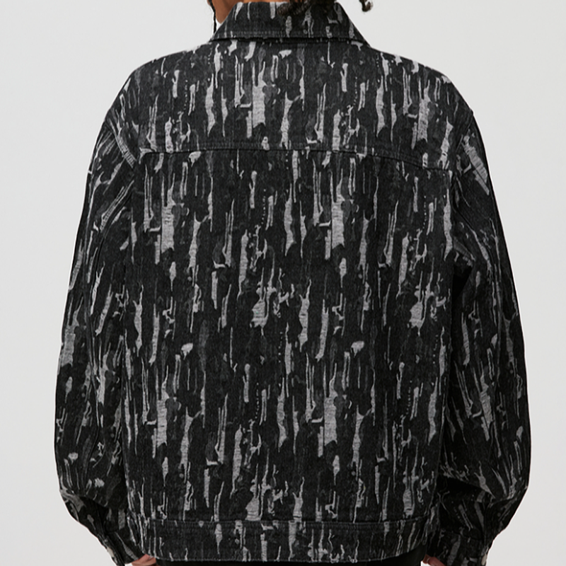 URBAN JACQUARD DENIM JACKET I-0083