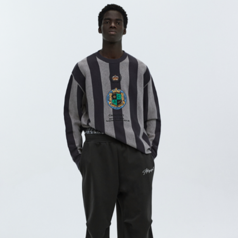 RETRO STRIPED PULLOVER TOP I-0095