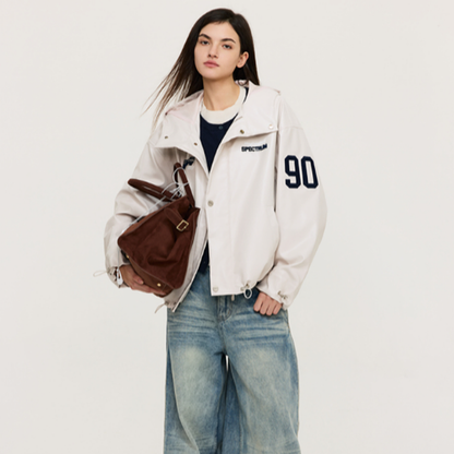 RETRO EMBROIDERED HOODED JACKET I-0076