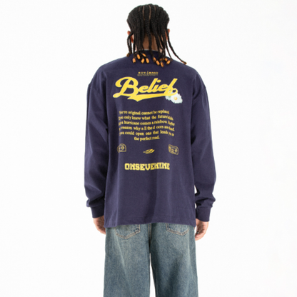 HEAVYWEIGHT COTTON LONG SLEEVE TEE I-0162