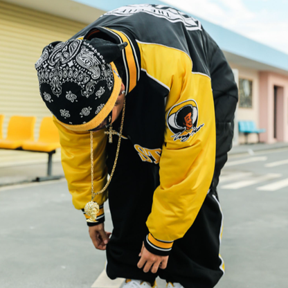 EMBROIDERED WINDPROOF BASEBALL JACKET I-0127