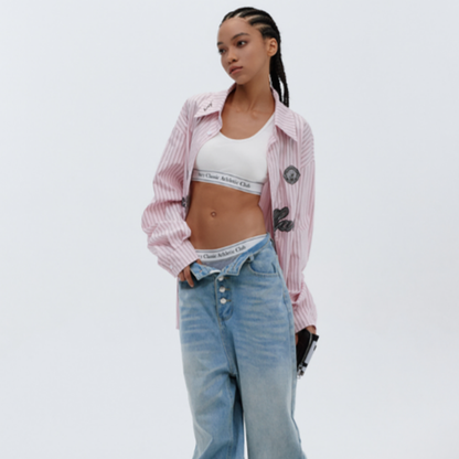 STRIPE LONG SLEEVE SHIRT I-0094