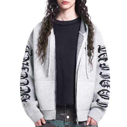 GOTHIC JACQUARD CARDIGAN I-0183