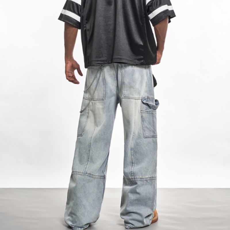 VINTAGE WIDE-LEG DENIM PANTS I-0042