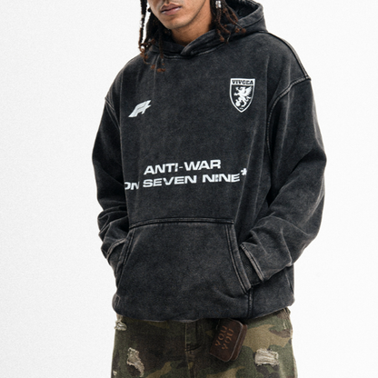 VINTAGE VELVET HOODED SWEATSHIRT I-0156