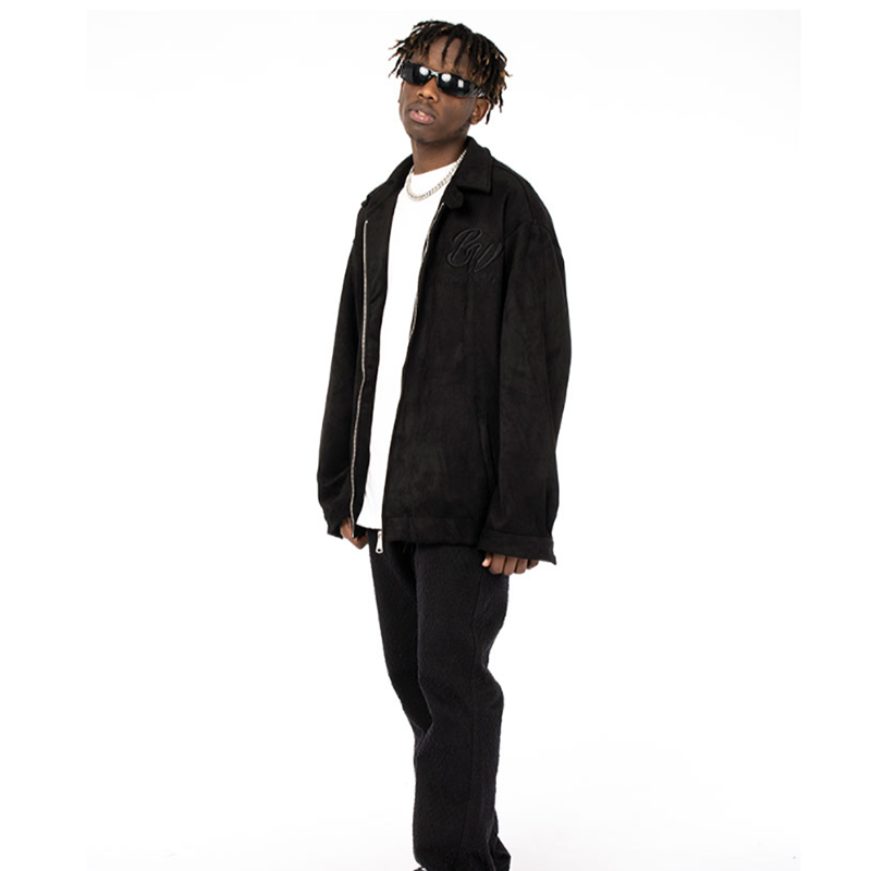 RETRO SUEDE BOMBER JACKET I-0023