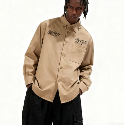 VINTAGE CHICANO TATTOO WORK SHIRT I-0170