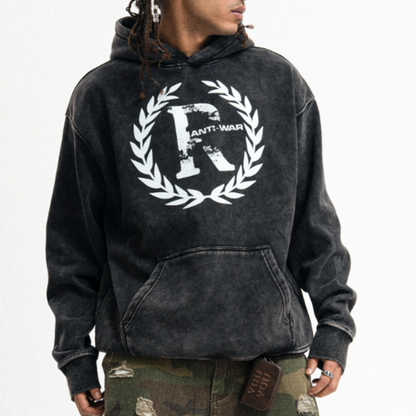 VINTAGE STYLE HOODED SWEATSHIRT I-0155