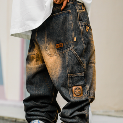 HEAVY WASH HIP-HOP JEANS I-0133