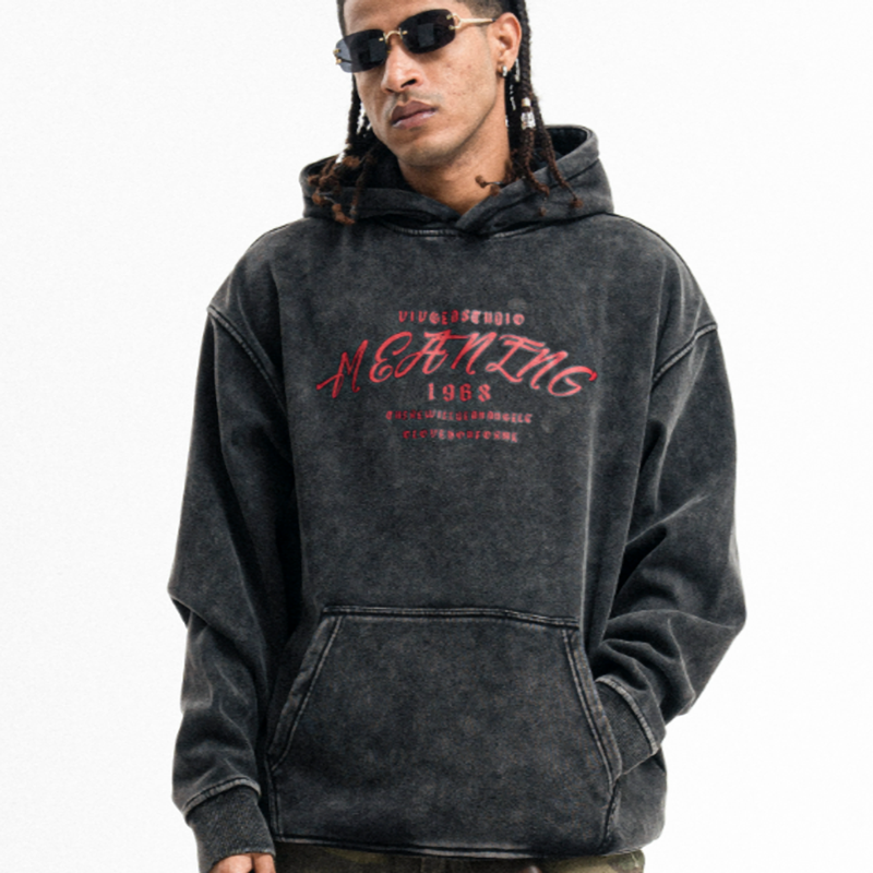 HOODED SHAKER SWEATSHIRT I-0161