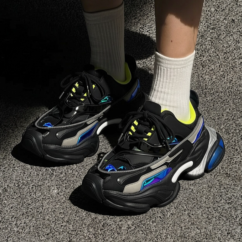 ELEVATED MESH CASUAL SNEAKERS I-0249