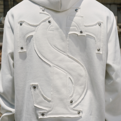 VINTAGE STUDDED HOODIE JACKET I-0049