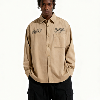 VINTAGE CHICANO TATTOO WORK SHIRT I-0170