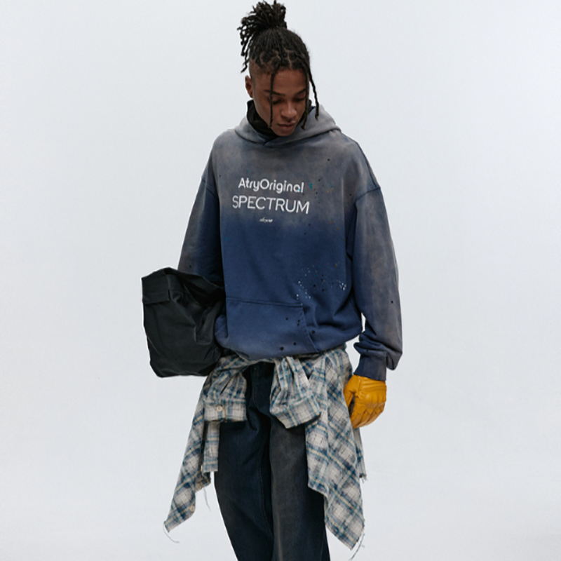 RETRO INK WASH HOODIE I-0068