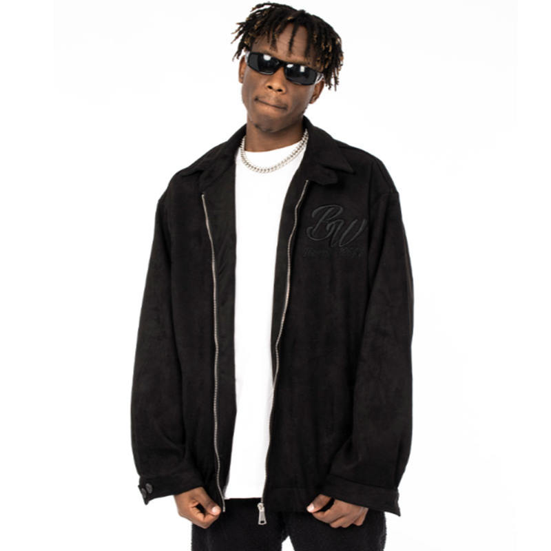 RETRO SUEDE BOMBER JACKET I-0023