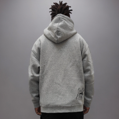 TATTOOED FLORAL HOODIE I-0114