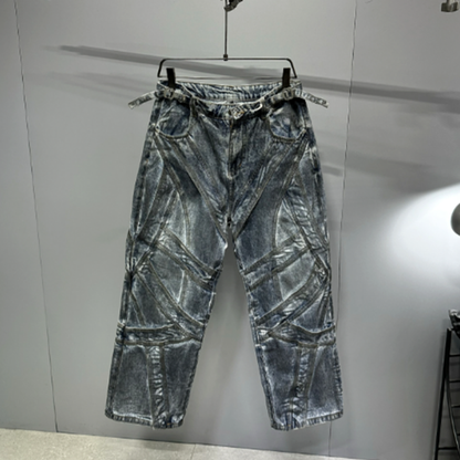 VINTAGE GANGSTER WIDE-LEG PANTS I-0150