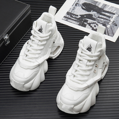 HIGH-TOP LACE-UP DAD SNEAKERS I-0189