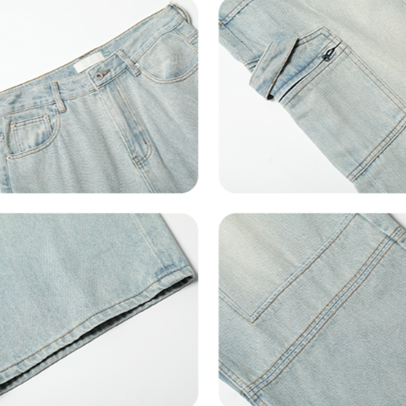 VINTAGE WIDE-LEG DENIM PANTS I-0042