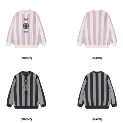 RETRO STRIPED PULLOVER TOP I-0095