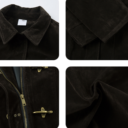 METALLIC SUEDE JACKET I-0058