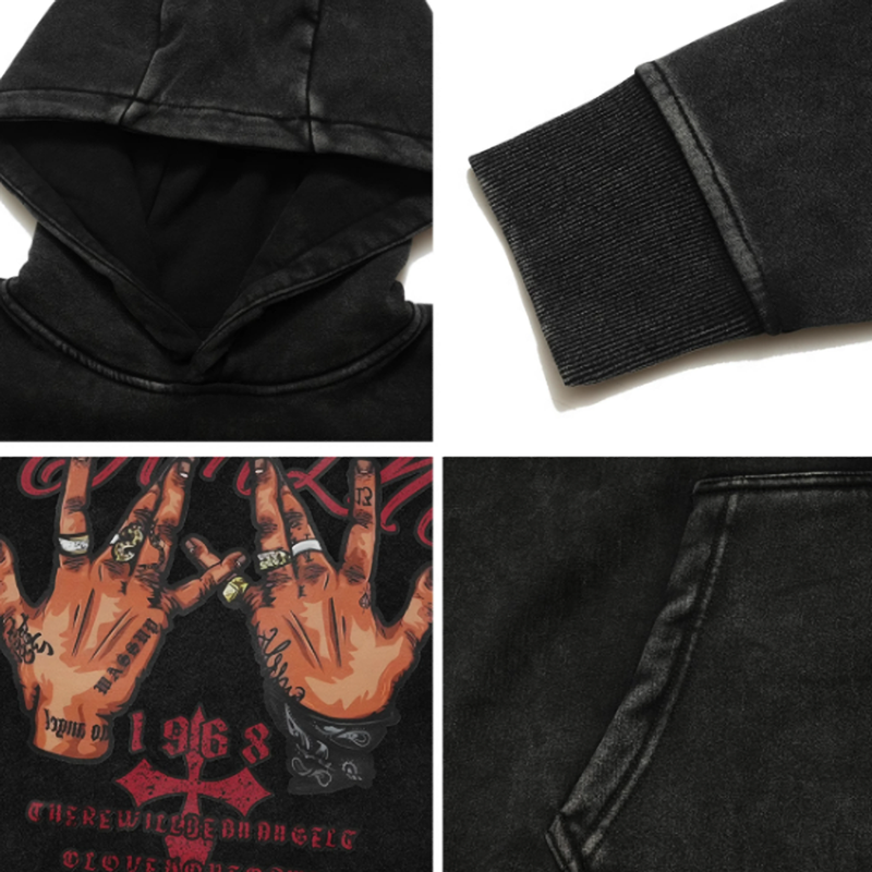 HOODED SHAKER SWEATSHIRT I-0161