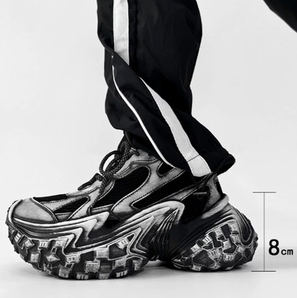 BLACK KNIGHTS THICK SOLE SNEAKERS I-0203