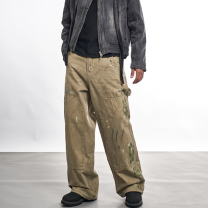 VINTAGE SCRATCHED JEANS I-0041