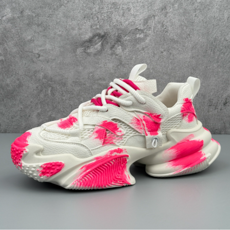 GRAFFITI THICK-SOLE SNEAKERS I-0234