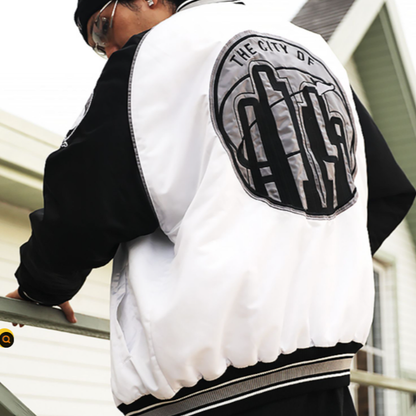 EMBROIDERED WINDPROOF BASEBALL JACKET I-0127