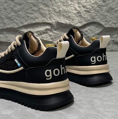 LACE-UP THICK SOLE SNEAKERS I-0191