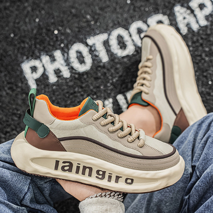 AUTUMN LEATHER DAD SNEAKERS I-0212