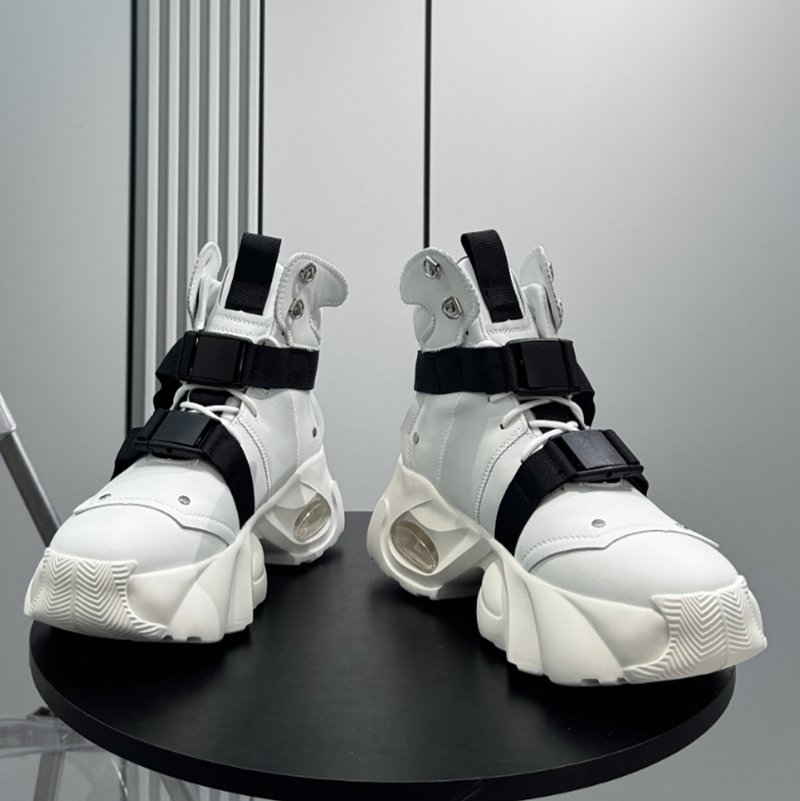 HIGH-TOP DUAL-STRAP SNEAKERS I-0188