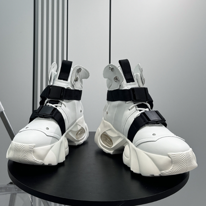 HIGH-TOP DUAL-STRAP SNEAKERS I-0188