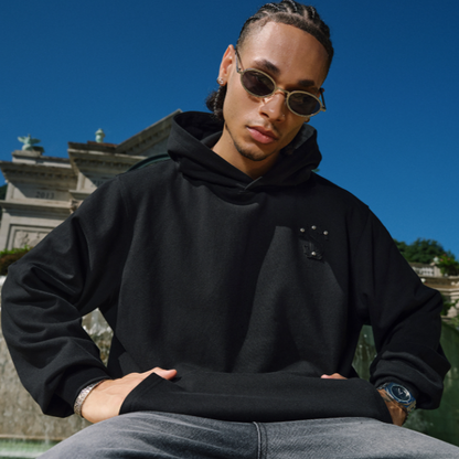 VINTAGE STUDDED HOODIE JACKET I-0049