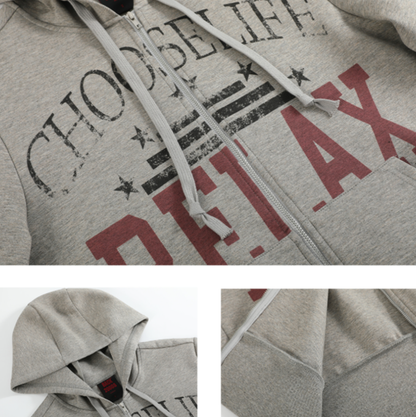 DISTRESSED FLORAL HOODIE SWEATSHIRT I-0063