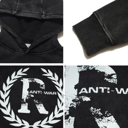 VINTAGE STYLE HOODED SWEATSHIRT I-0155