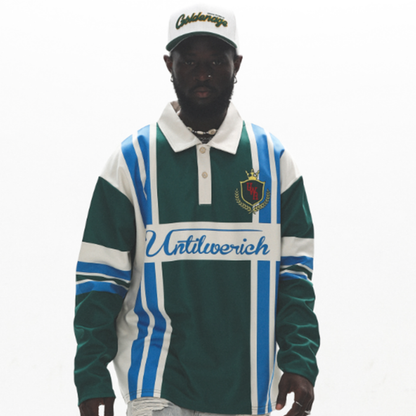 COLOR BLOCK LONG SLEEVE POLO I-0005