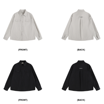 PEPLUM LONG SLEEVE SHIRT I-0093