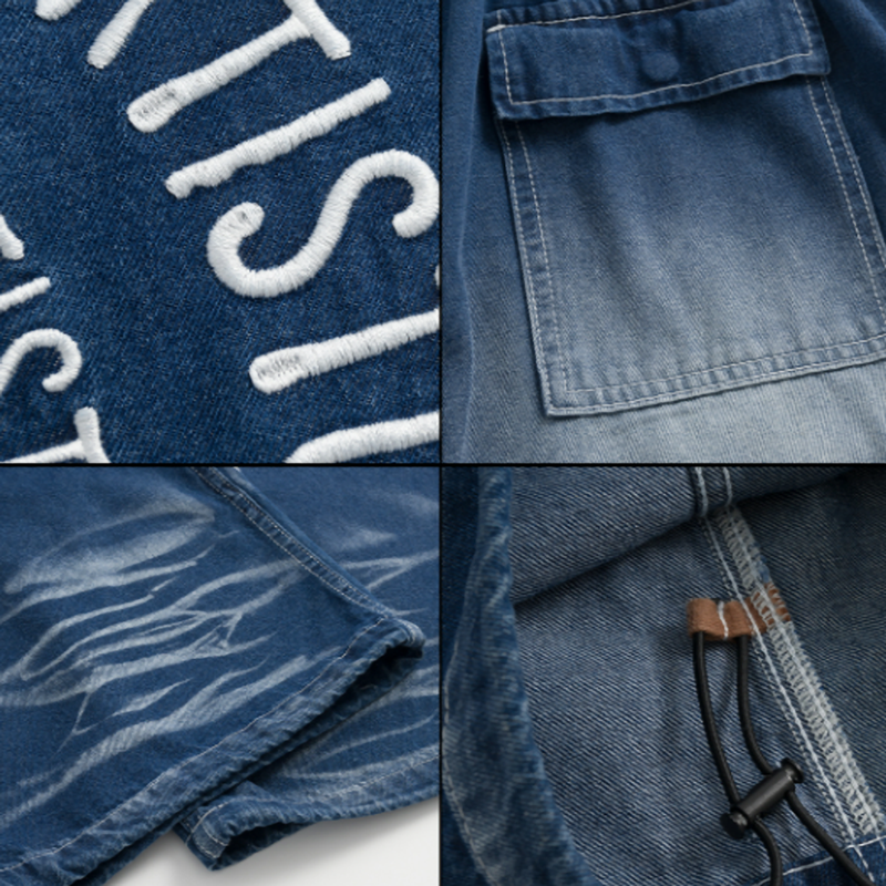 EMBROIDERED WIDE LEG DANCE PANTS I-0144