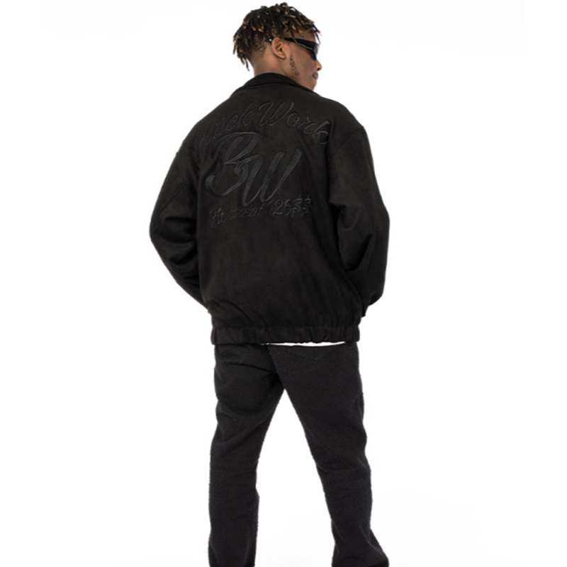 RETRO SUEDE BOMBER JACKET I-0023