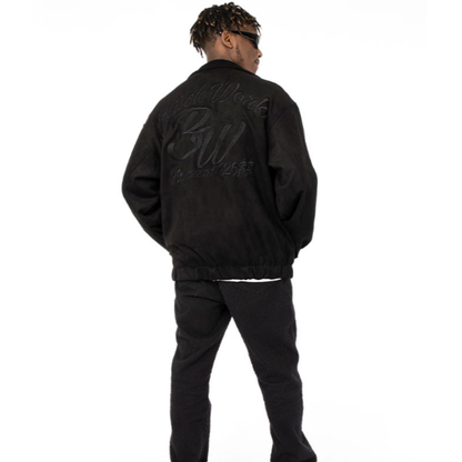 RETRO SUEDE BOMBER JACKET I-0023