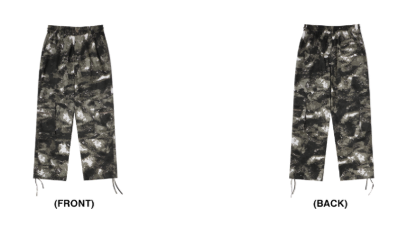 CAMOUFLAGE DRAWSTRING PANTS I-0088