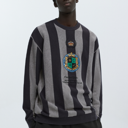 RETRO STRIPED PULLOVER TOP I-0095