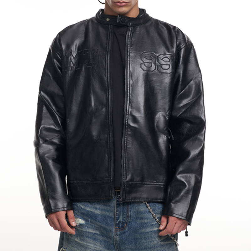 RETRO BIKER LEATHER JACKET I-0138