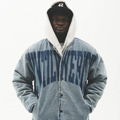 VINTAGE DENIM BASEBALL JACKET I-0009