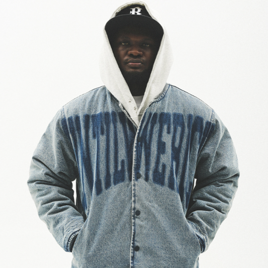 VINTAGE DENIM BASEBALL JACKET I-0009