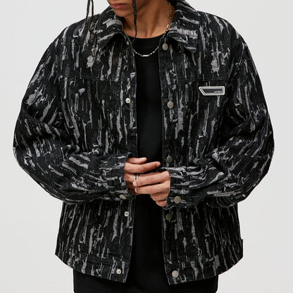 URBAN JACQUARD DENIM JACKET I-0083