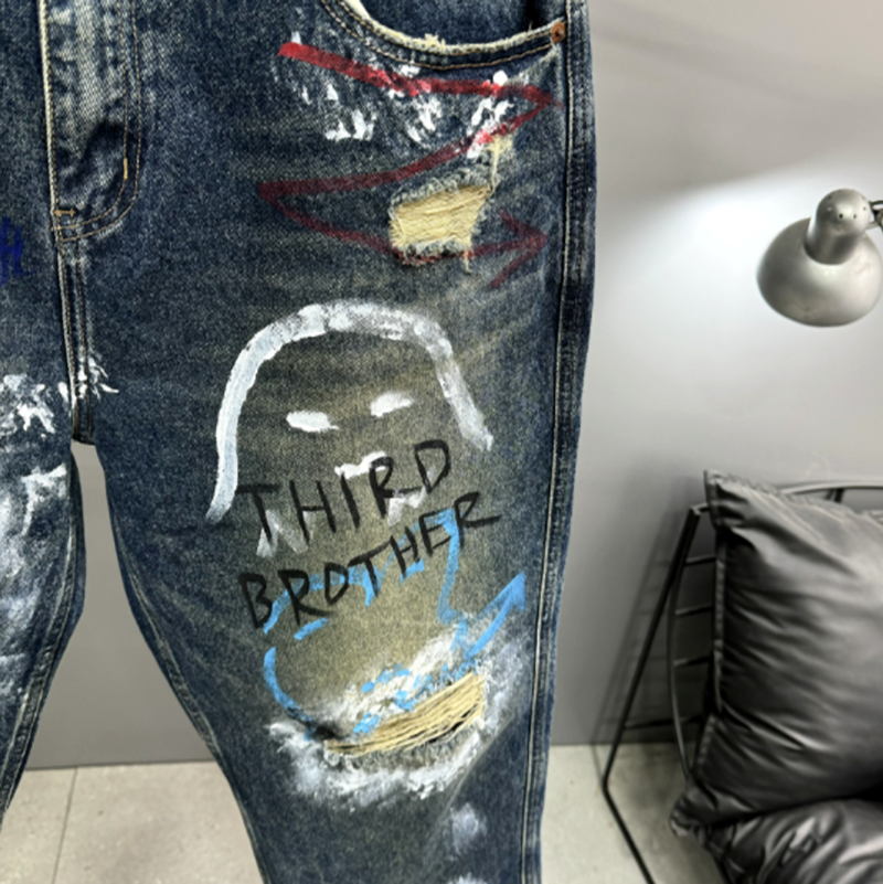 URBAN GRAFFITI WIDE-LEG PANTS I-0151