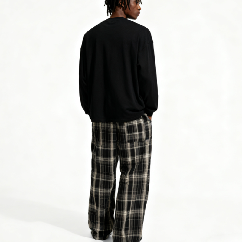 FUNKY PLAID STREET PANTS I-0171